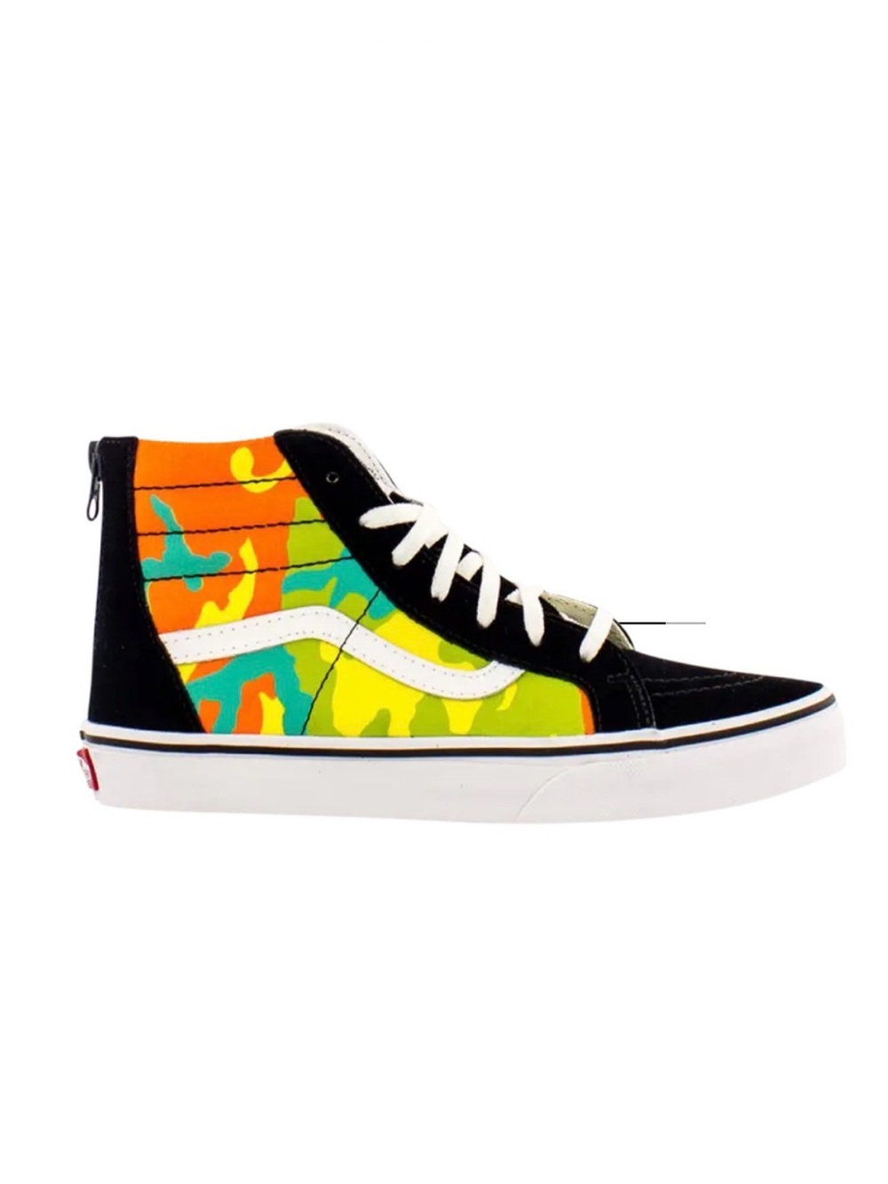 Vans Kids High-Top Sneaker in Neon Camo and Black